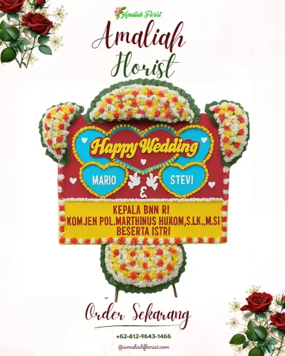 Karangan Papan Bunga Pernikahan di Vega Hotel Gading Serpong